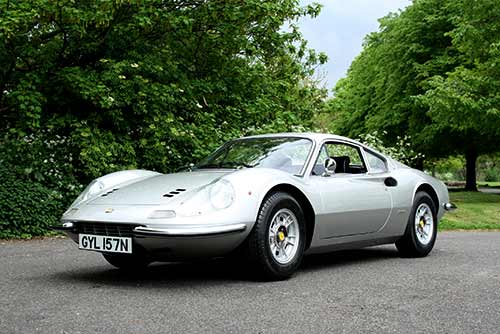Ferrari Dino at coys auctions 2014. Once owned by rock legend keith richards