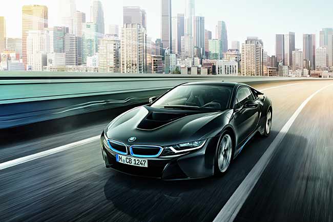 BMW i8 hybrid sports car - starring at London MotorExpo 2014 - find out more at carphile.co.uk