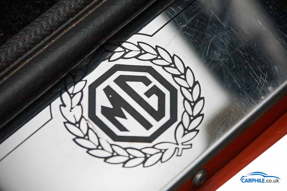 MG MGB photo gallery Mark 3 sill wreath logo