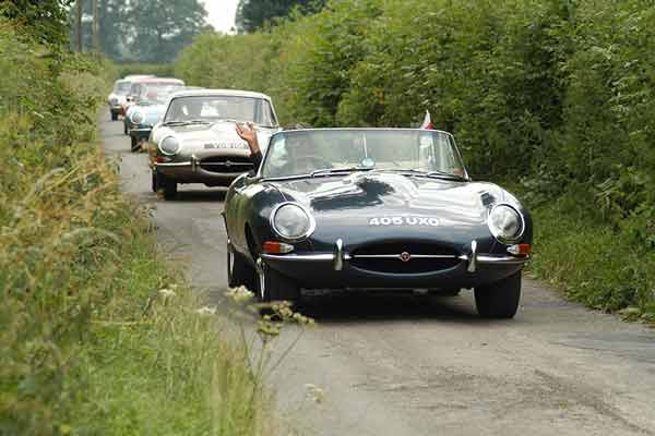 Jaguar E Type club prostate cancer fundraising rally - carphile.co.uk