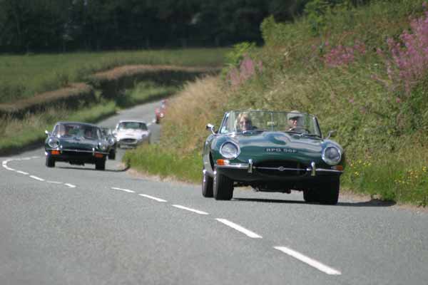 Jaguar E-Type club charity coastal drive 2016